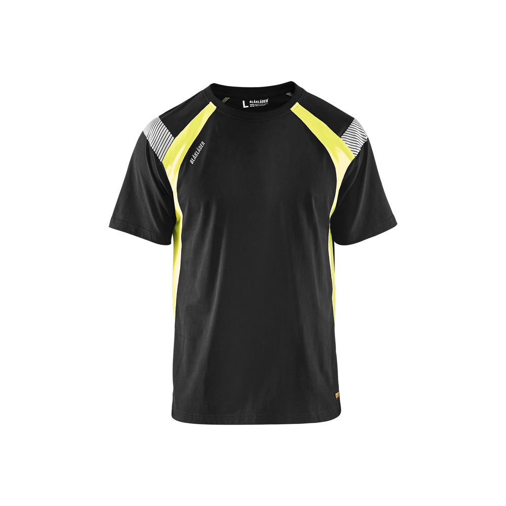 T-shirt détails fluo 3332 Noir/Jaune fluo Blaklader - 333210309933