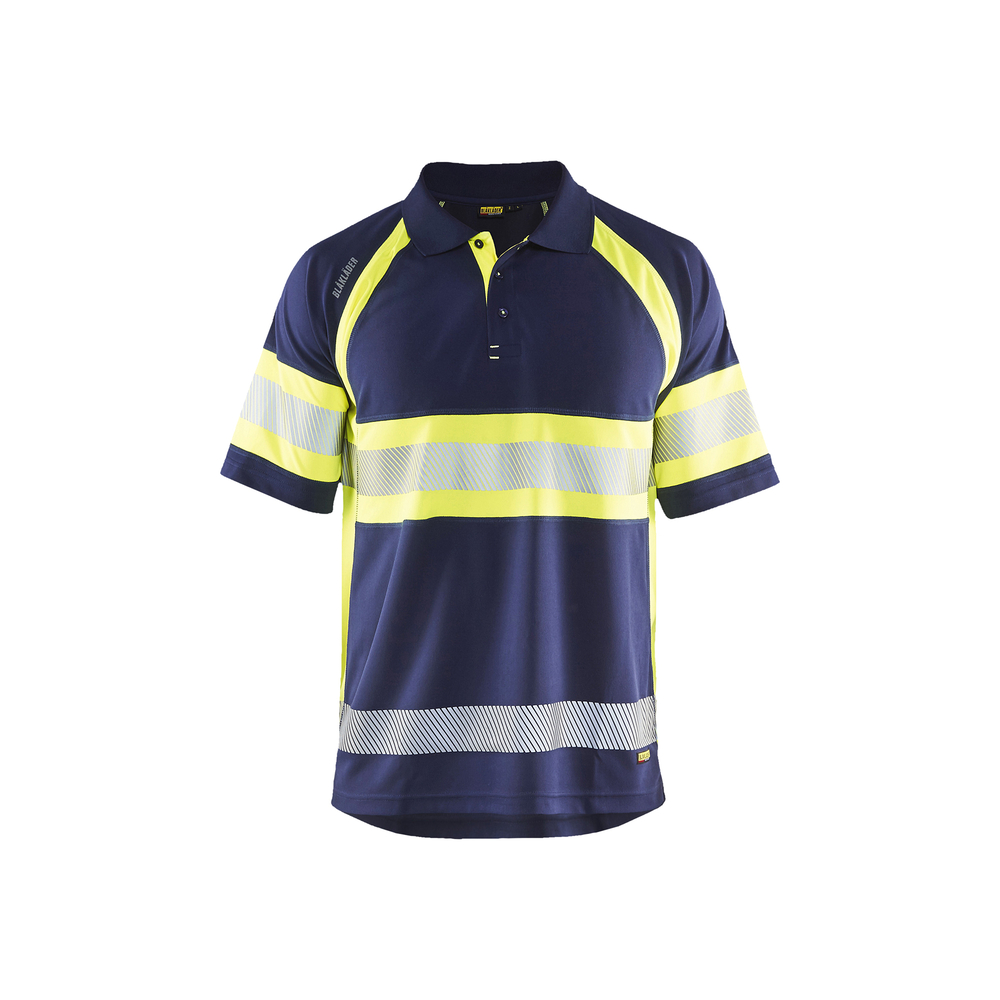Polo haute-visibilité anti-UV Blåkläder 3338 Marine/Jaune fluo Blaklader - 333810518933