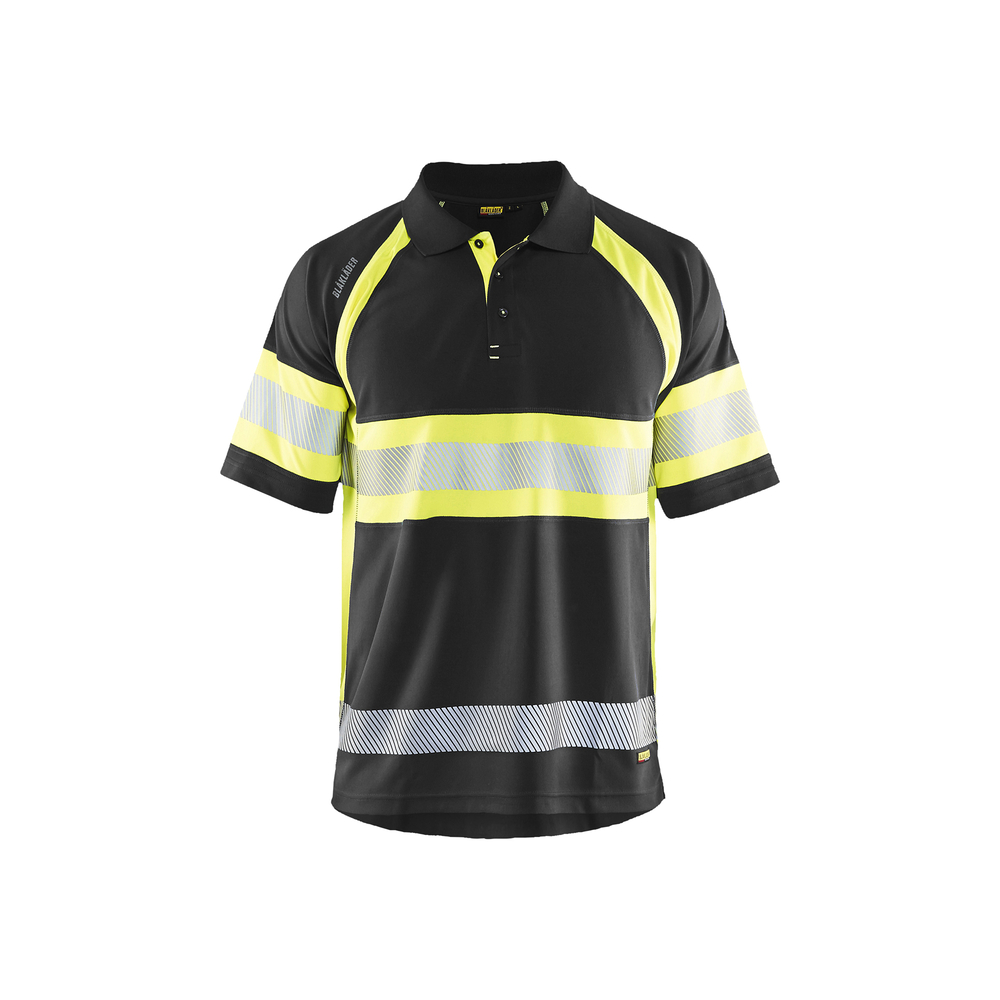 Polo haute-visibilité anti-UV 3338 Noir/Jaune fluo Blaklader - 333810519933