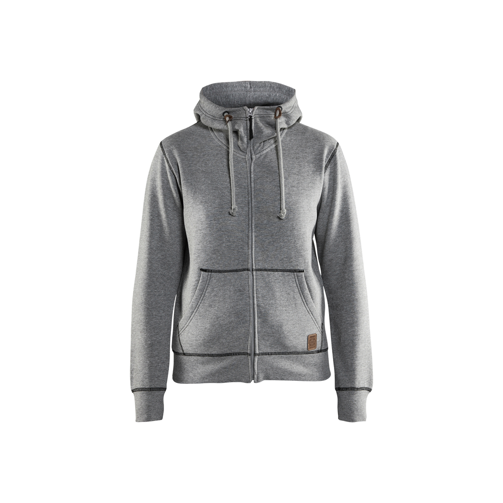 Sweat zippé à capuche femme Blåkläder 3373 Gris chiné Blaklader - 337311579000