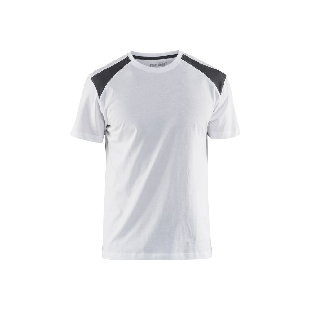 T-shirt bicolore 3379 Blanc/Gris foncé Blaklader - 337910421098