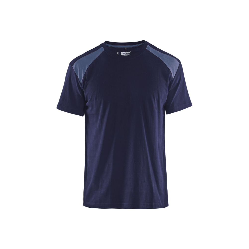 T-shirt bicolore 3379 Marine/gris clair Blaklader - 337910428894