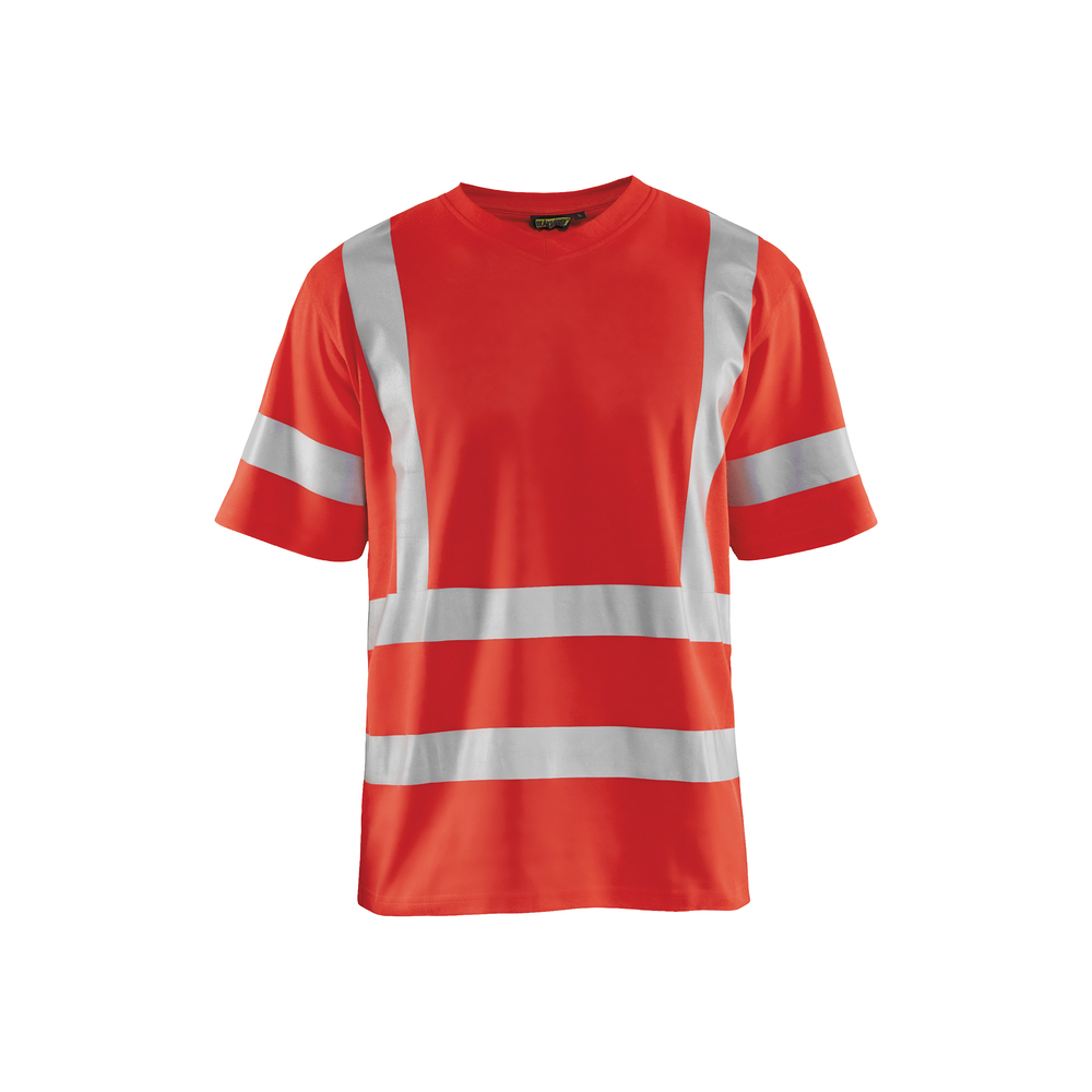T-shirt col V haute-visibilité anti-UV 3380 Rouge fluo Blaklader - 338010705500