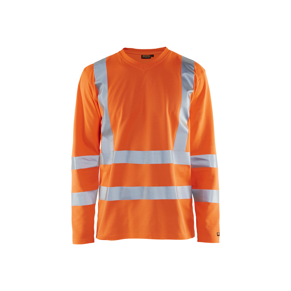 T-shirt manches longues col V haute-visibilité anti-UV Blåkläder 3381 Orange fluo Blaklader - 338110705300