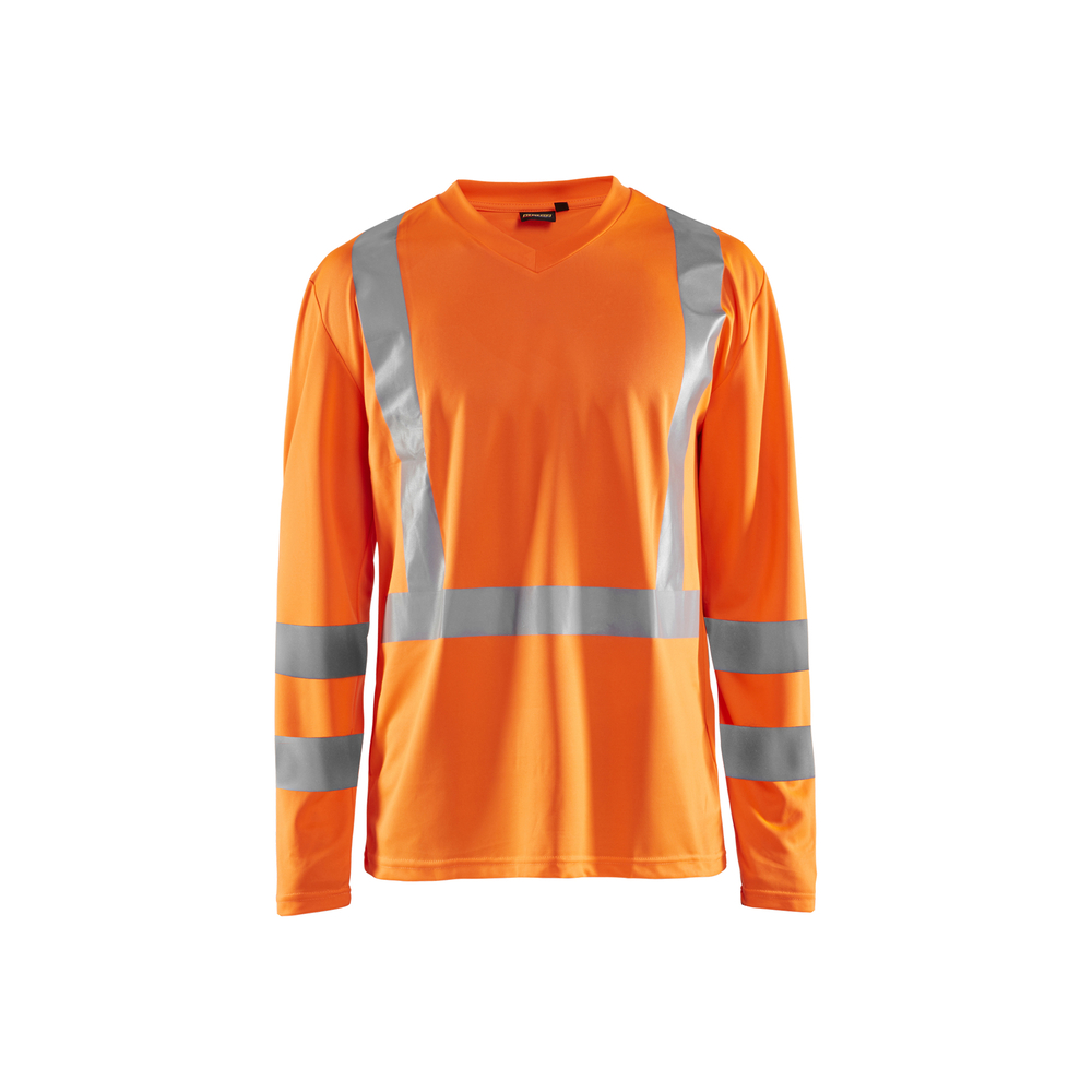 T-shirt manches longues col V haute visibilité anti-UV anti-odeur 3383 Orange fluo Blaklader - 338310115300