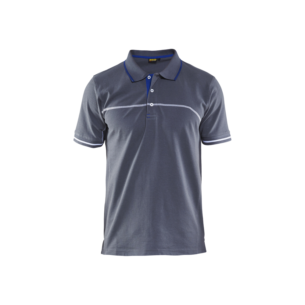 Polo bicolore 3389 Gris clair/Bleu roi Blaklader - 338910509485