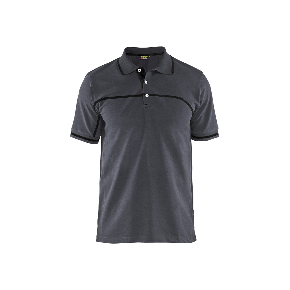 Polo bicolore Blåkläder 3389 Gris moyen/Noir Blaklader - 338910509699