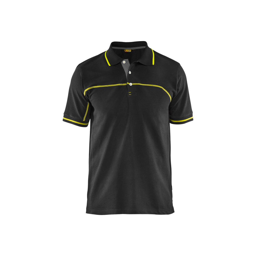Polo bicolore 3389 Noir/Jaune fluo Blaklader - 338910509933