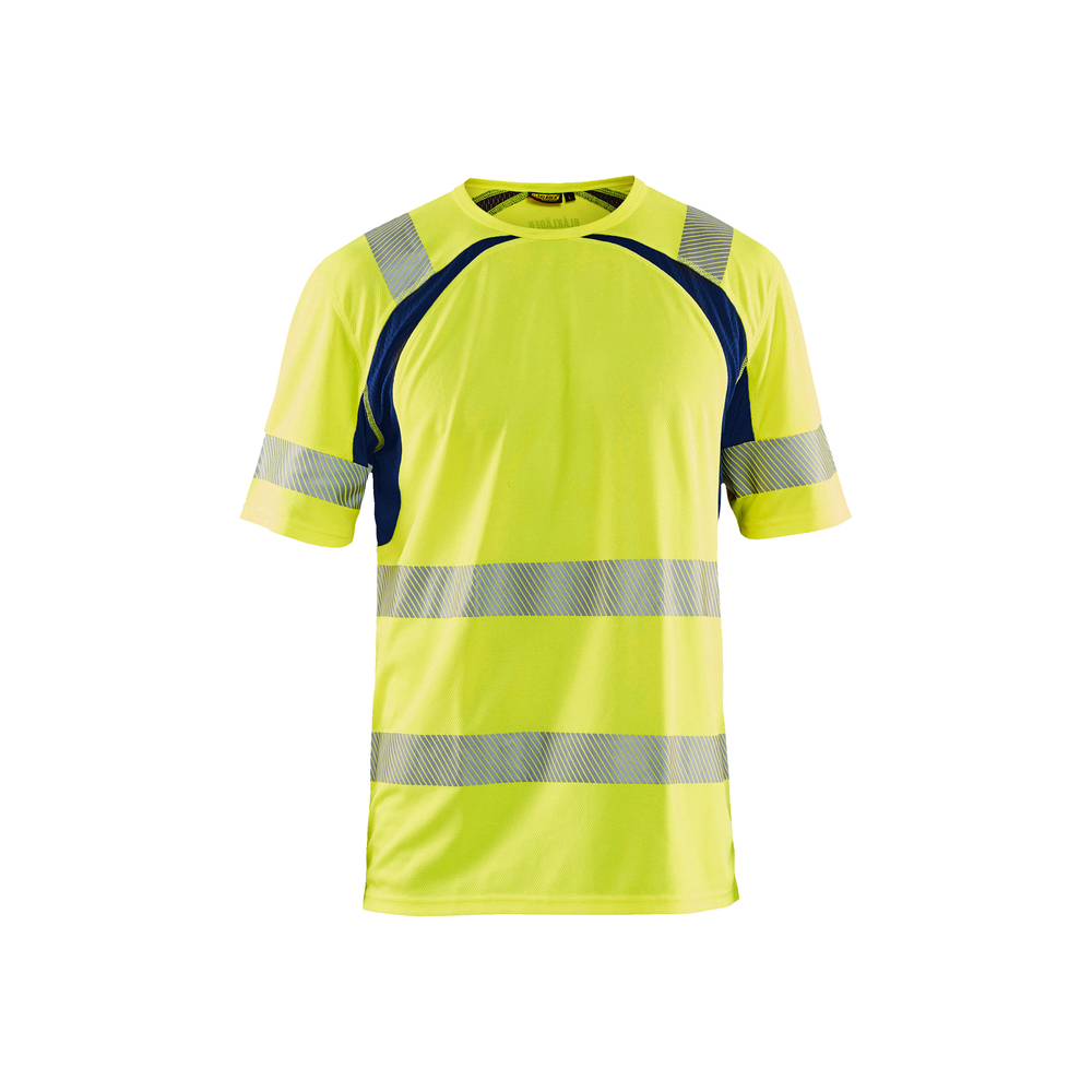 T-shirt haute-visibilité anti-UV 3397 Jaune fluo/Marine Blaklader - 339710133389