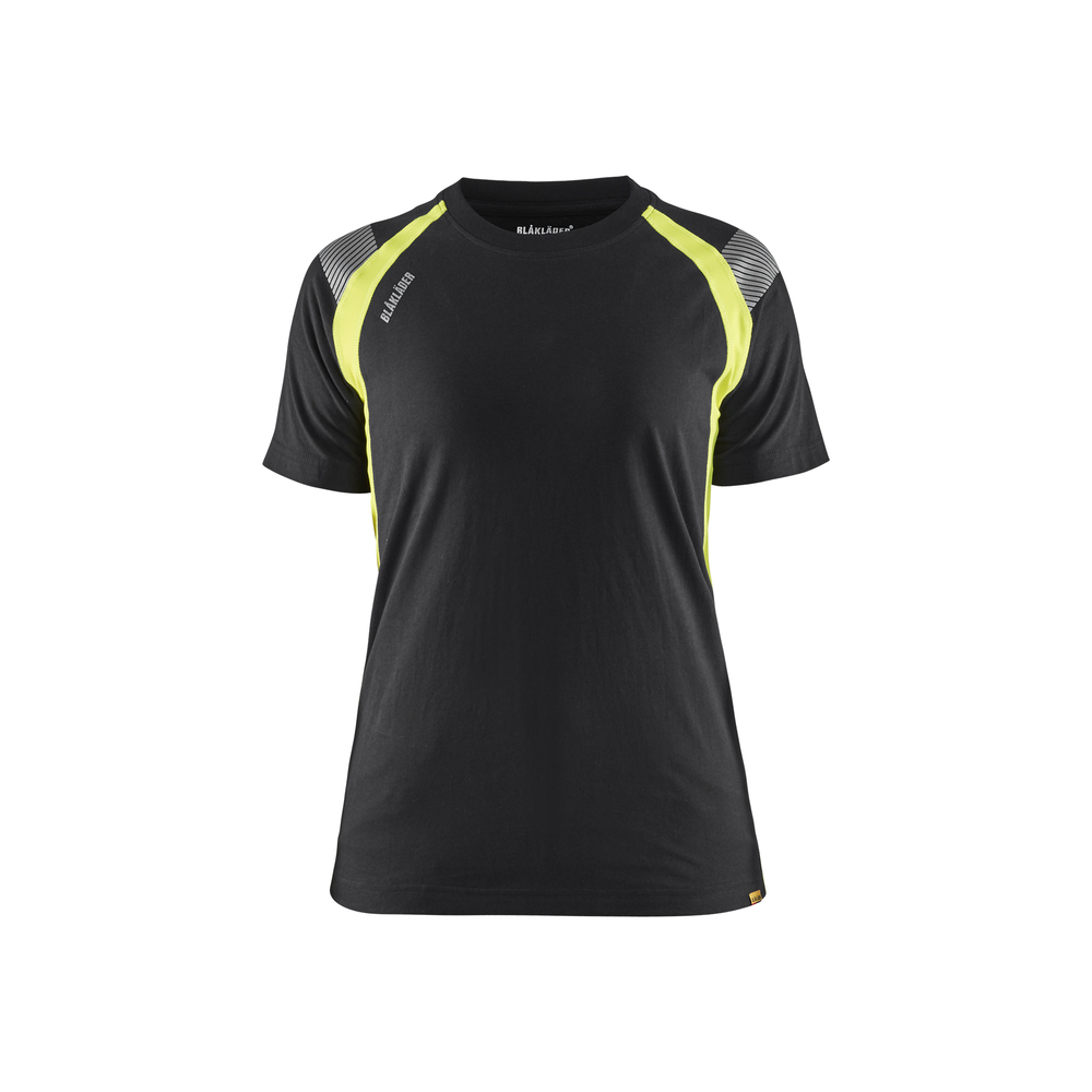 T-shirt détails fluo femme 3402 Noir/Jaune fluo Blaklader - 340210309933