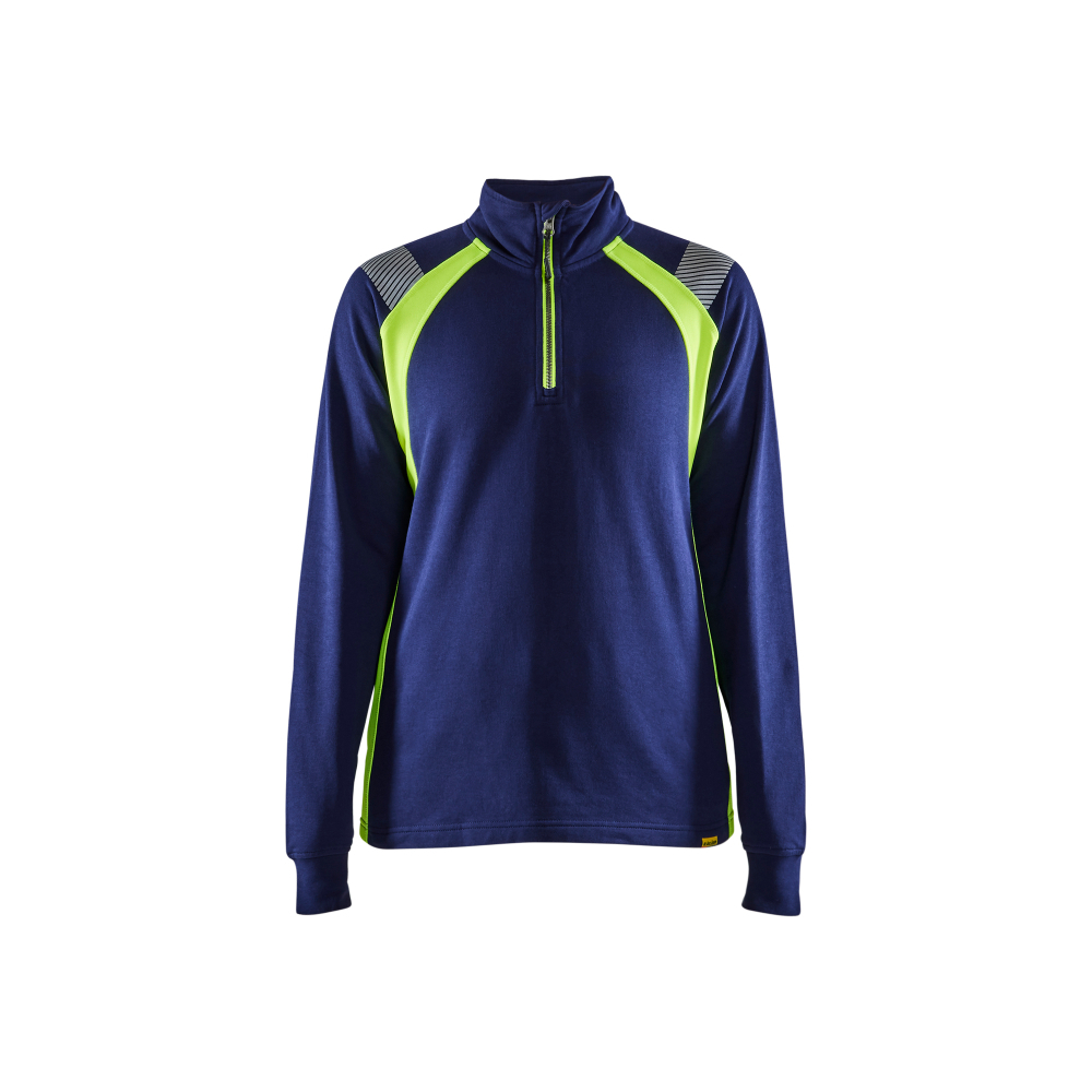 Sweat zippé femme 3403 Marine/Jaune fluo Blaklader - 340311588933