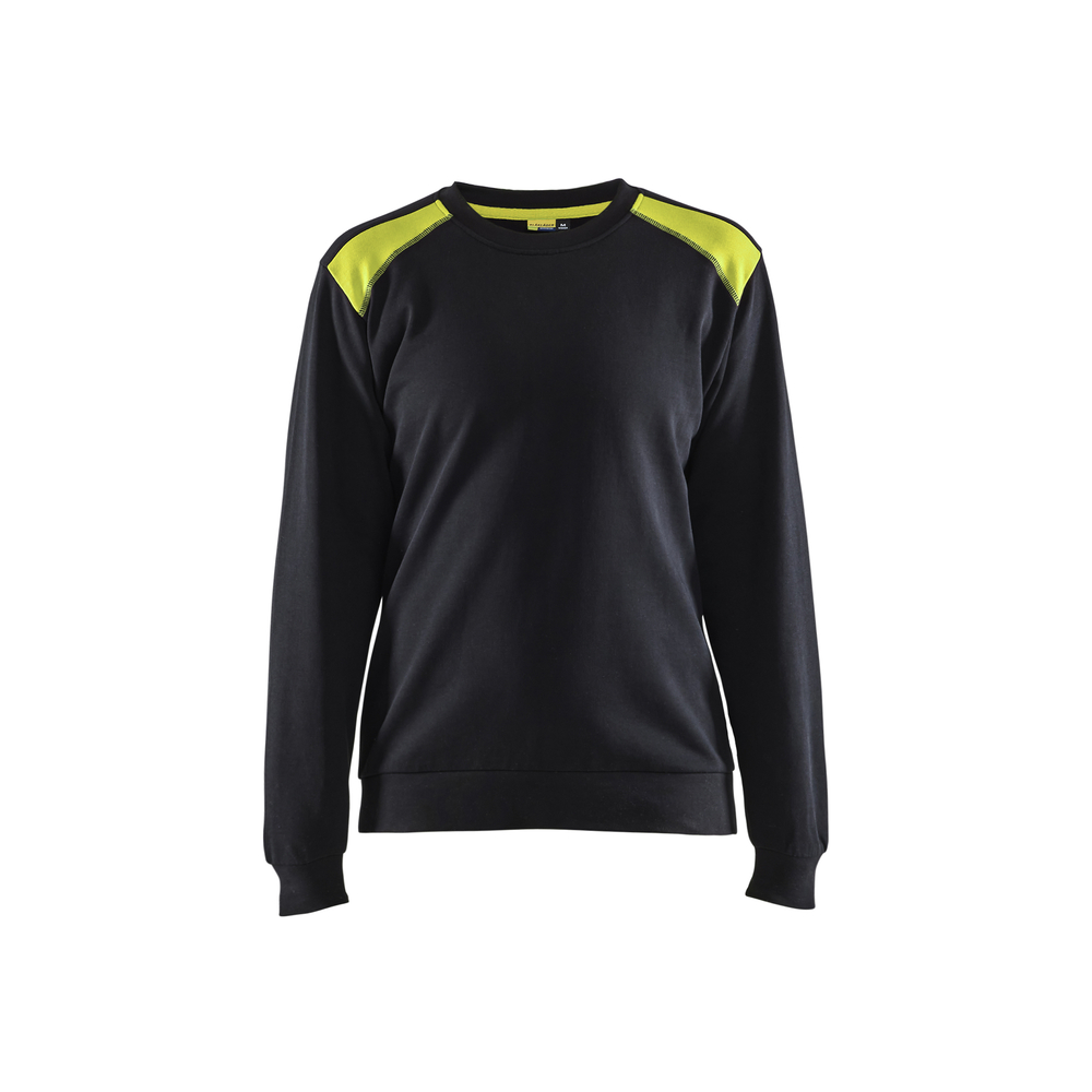 Sweat femme Blåkläder 3408 Noir/Jaune fluo Blaklader - 340811589933