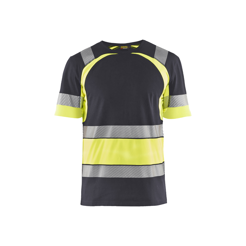 T-shirt haute-visibilité 3421 Gris moyen/Jaune fluo Blaklader - 342110309633