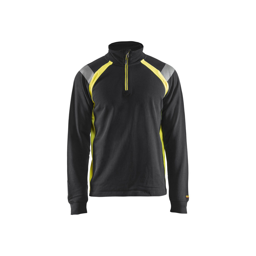 Sweat col camionneur détails fluo Blåkläder 3432 Noir/Jaune fluo Blaklader - 343211589933
