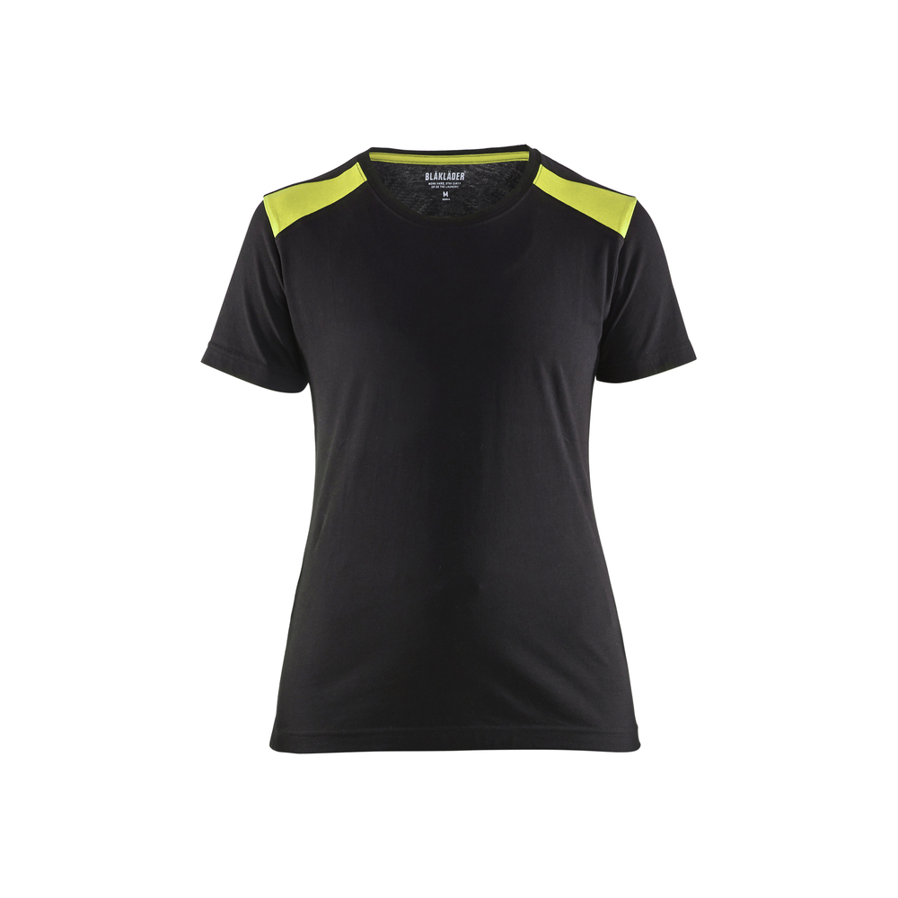 T-shirt femme Blåkläder 3479 Noir/Jaune fluo Blaklader - 347910429933