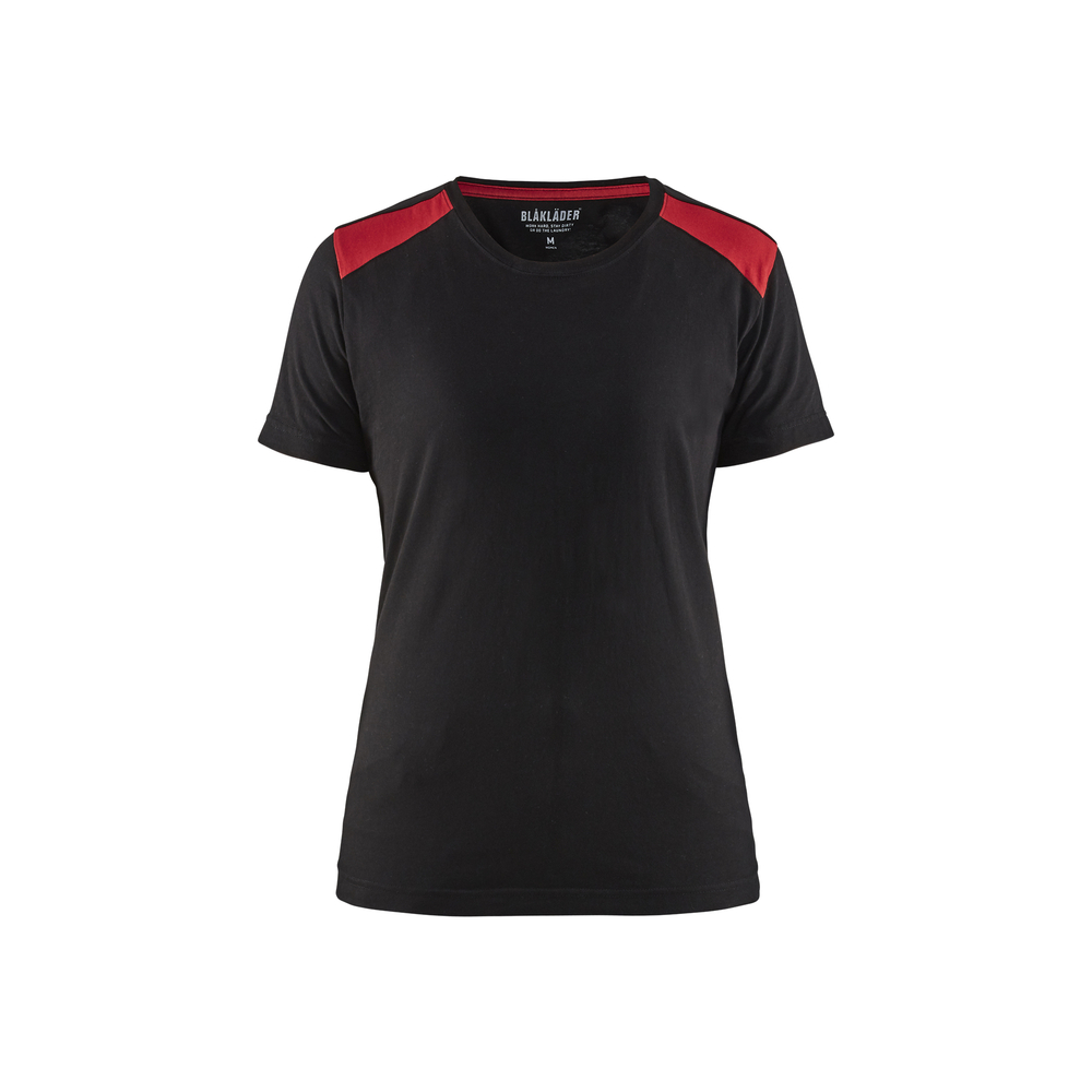 T-shirt femme Blåkläder 3479 Noir/Rouge Blaklader - 347910429956