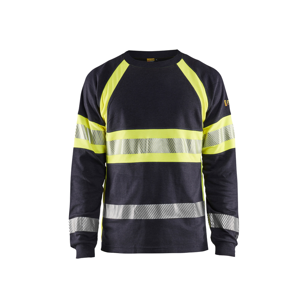 T-shirt manches longues retardant flamme inhérent 3484 Marine/Jaune fluo Blaklader - 348417618933