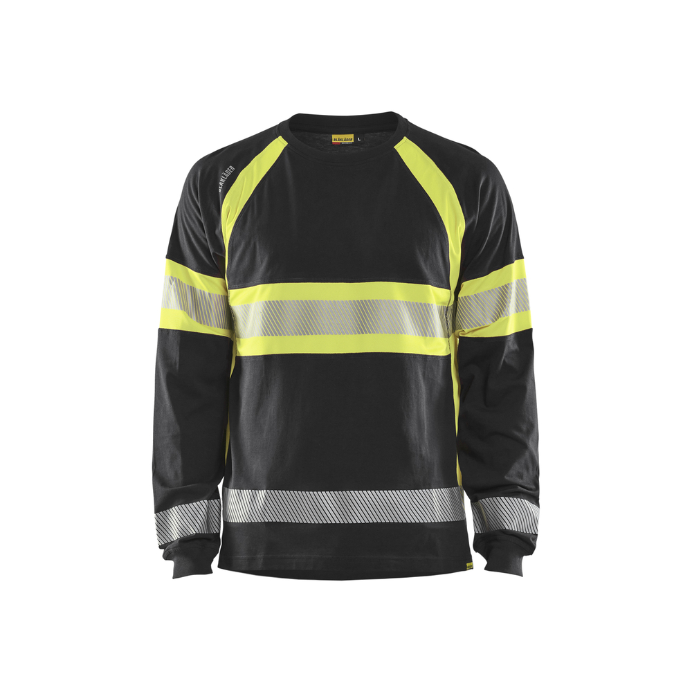 T-shirt manches longues haute-visibilité 3510 Noir/Jaune fluo Blaklader - 351010309933