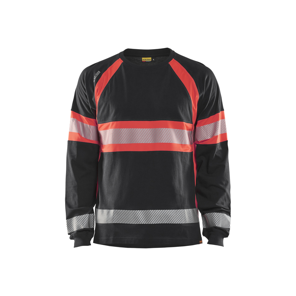 T-shirt manches longues haute-visibilité 3510 Noir/Rouge fluo Blaklader - 351010309955
