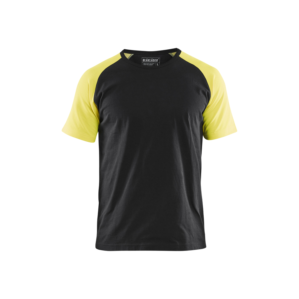 T-shirt détails fluo 3515 Noir/Jaune fluo Blaklader - 351510309933