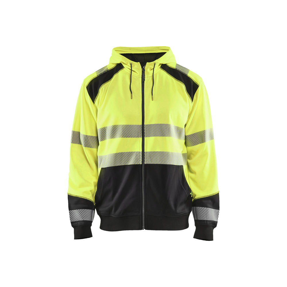 Sweat zippé à capuche haute-visibilité 3546 Jaune fluo/Noir Blaklader - 354625283399