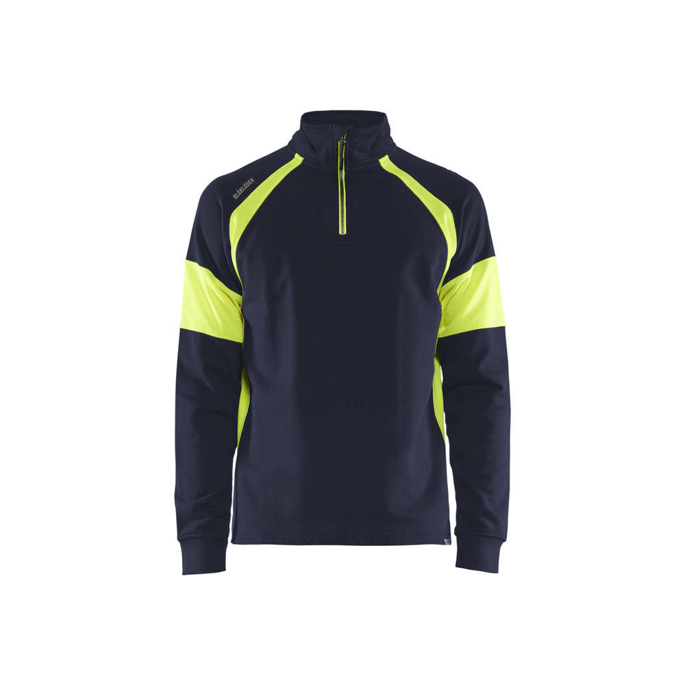 Sweat avec parties haute-visibilité 3550 Marine/Jaune fluo Blaklader - 355011588933