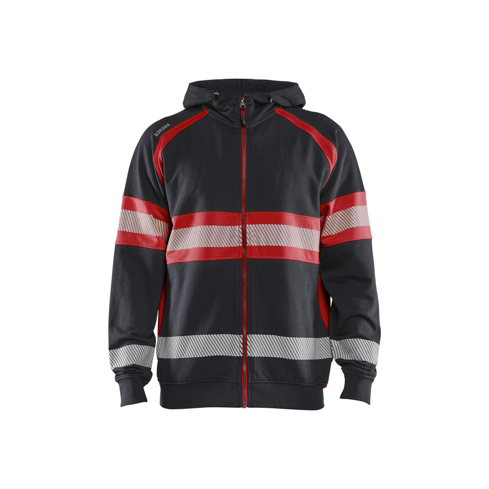 Sweat à capuche haute-visibilité 3552 Noir/Rouge fluo Blaklader - 355211589955