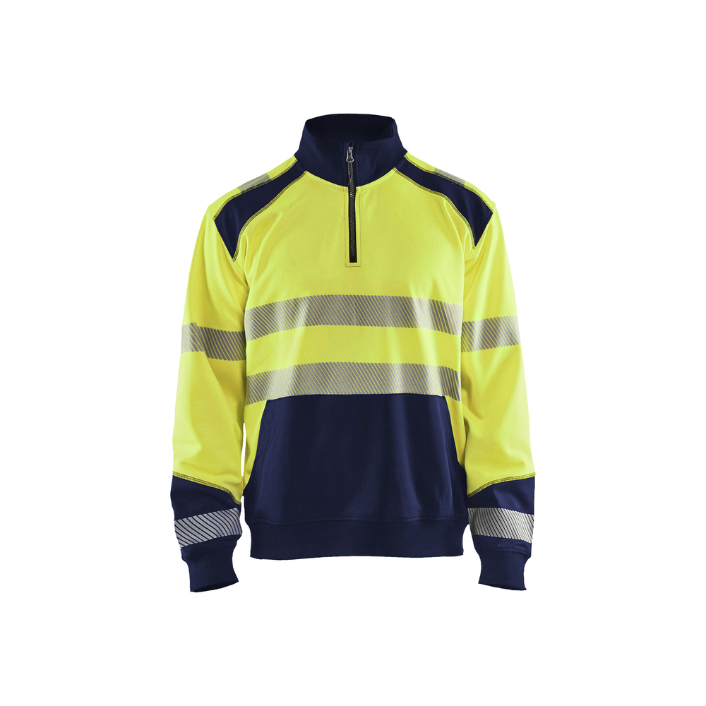 Sweat col camionneur haute-visibilité 3556 Jaune fluo/Marine Blaklader - 355625283389