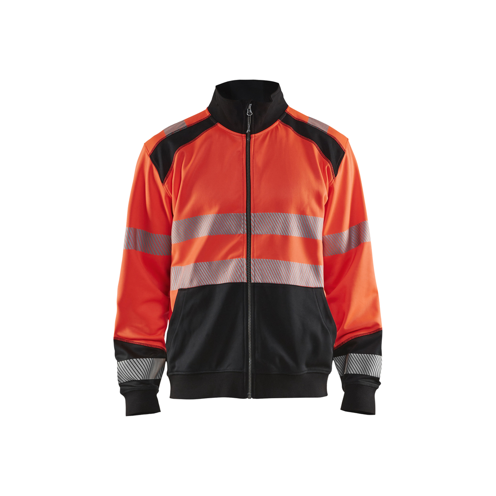 Sweat zippé haute-visibilité 3558 Rouge fluo/Noir Blaklader - 355825285599
