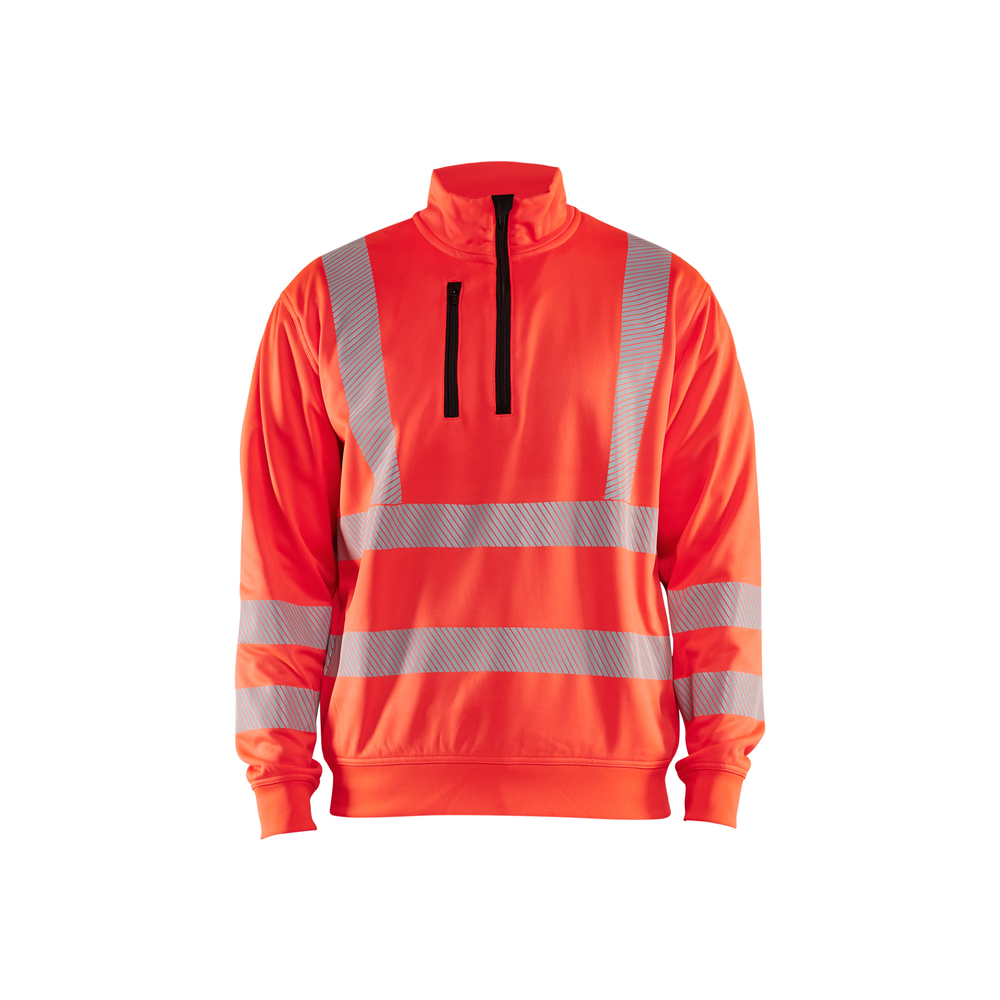 Sweat col zippé haute-visibilité Blåkläder 3564 Rouge fluo Blaklader - 356425385500