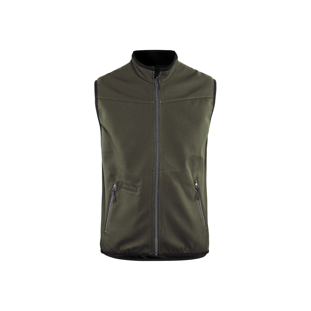 Gilet softshell sans manches +stretch 3850 Vert Kaki/Noir Blaklader - 385025164599