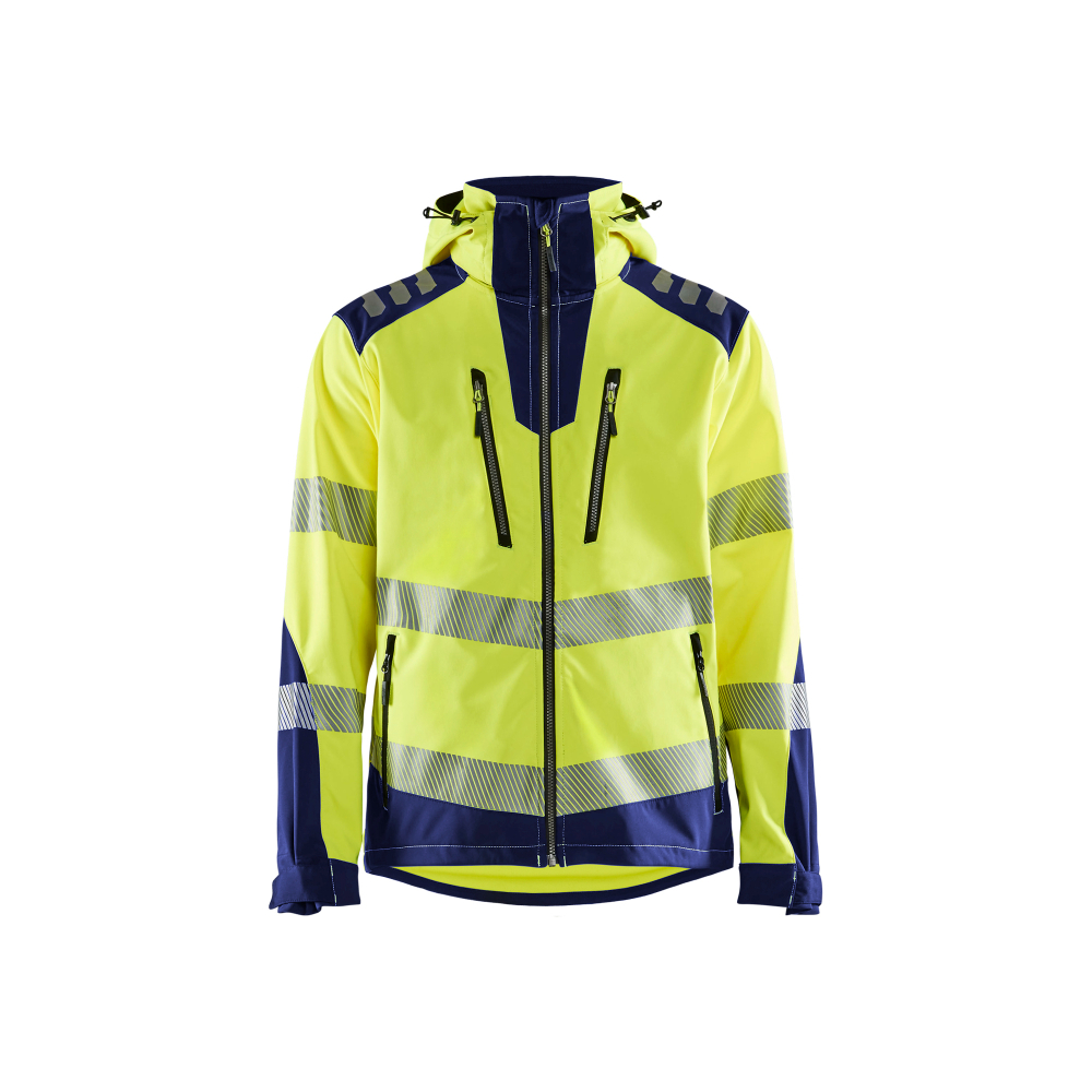 Veste Softshell haute-visibilité 4491 Jaune fluo/Marine Blaklader - 449125133389