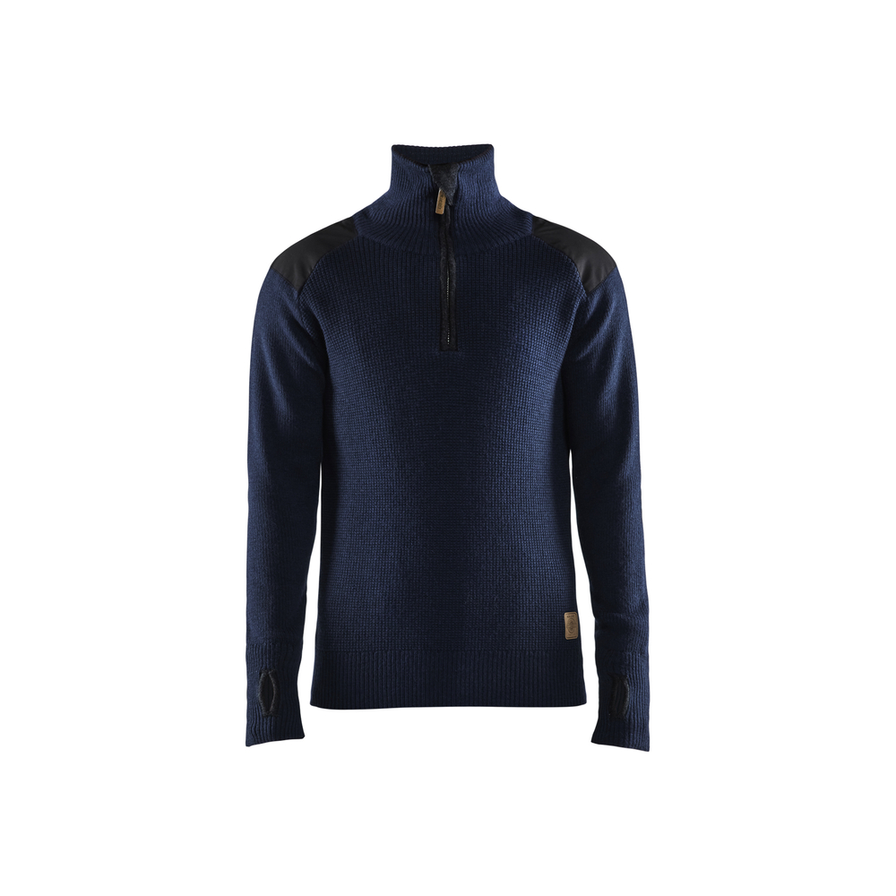 Sweat en laine col zippé 4630 Marine foncé/Gris foncé Blaklader - 463010718698