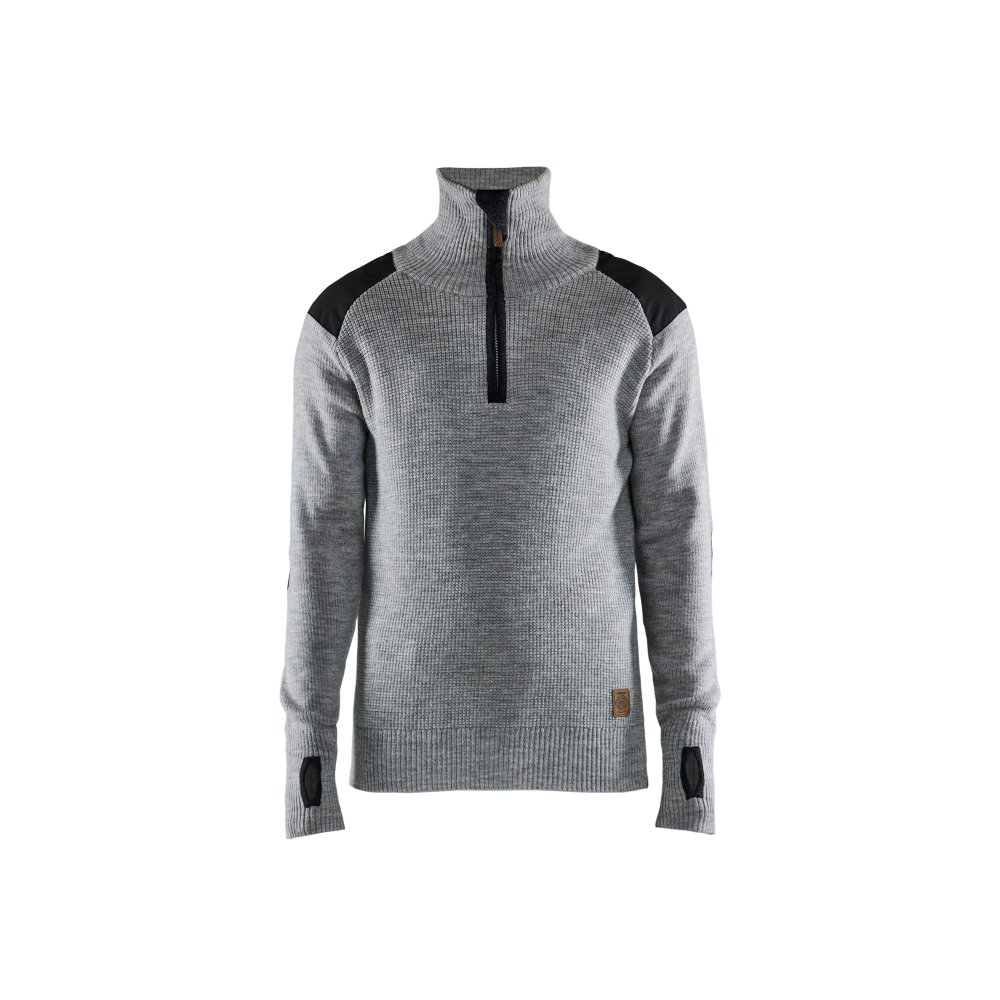 Sweat en laine col zippé 4630 Gris chiné/Gris foncé Blaklader - 463010719098