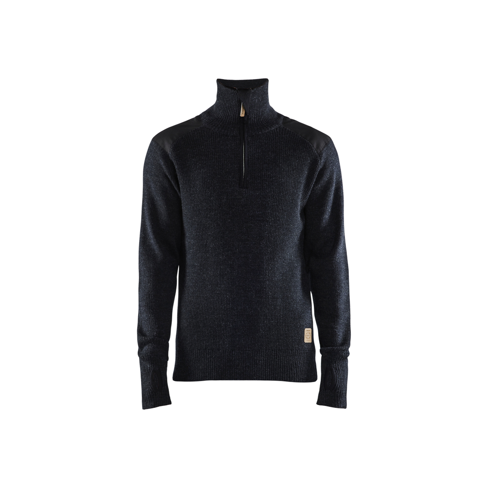 Sweat en laine col zippé Blåkläder 4630 Gris Foncé/Noir Blaklader - 463010719899
