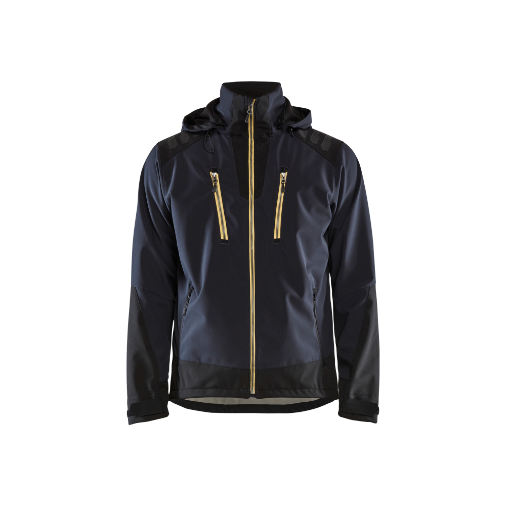 Veste softshell stretch 2D 4749 Marine foncé/Jaune Blaklader - 474925138635