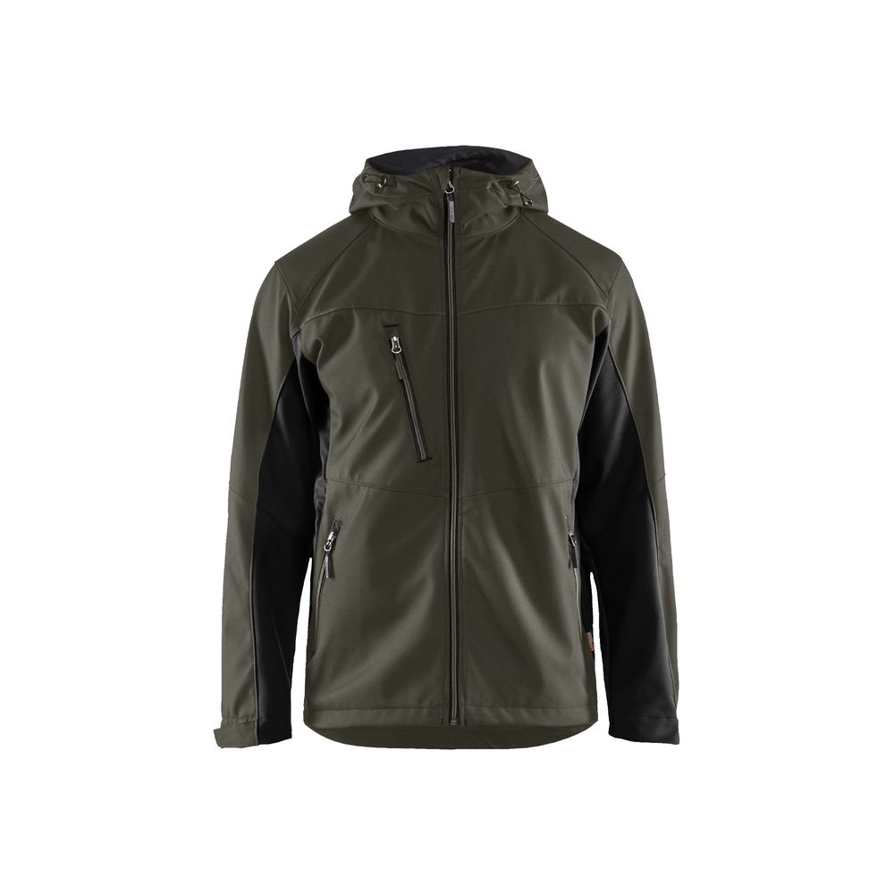 Veste Softshell à capuche 4753 Vert Kaki/Noir Blaklader - 475325164599