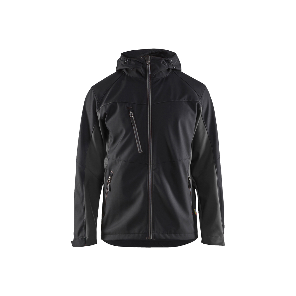 Veste Softshell à capuche Blåkläder 4753 Noir/Gris foncé Blaklader - 475325169998