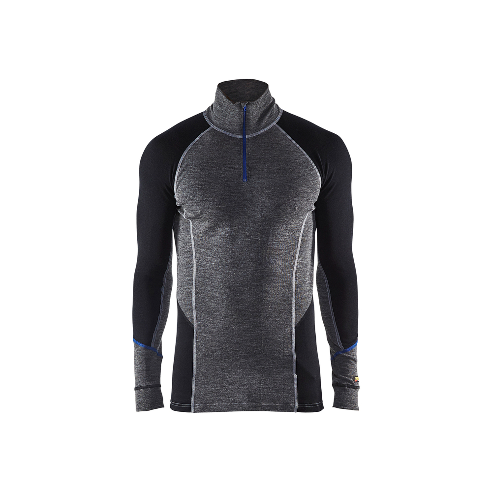 Haut de sous-vêtements col zippé WARM 4899 Gris moyen/Noir Blaklader - 489917329699