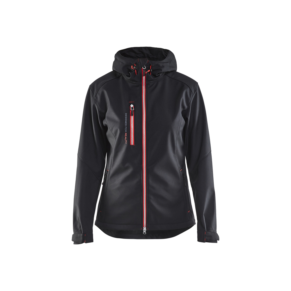 Veste softshell à capuche femme 4919 Noir/Rouge Blaklader - 491925179956