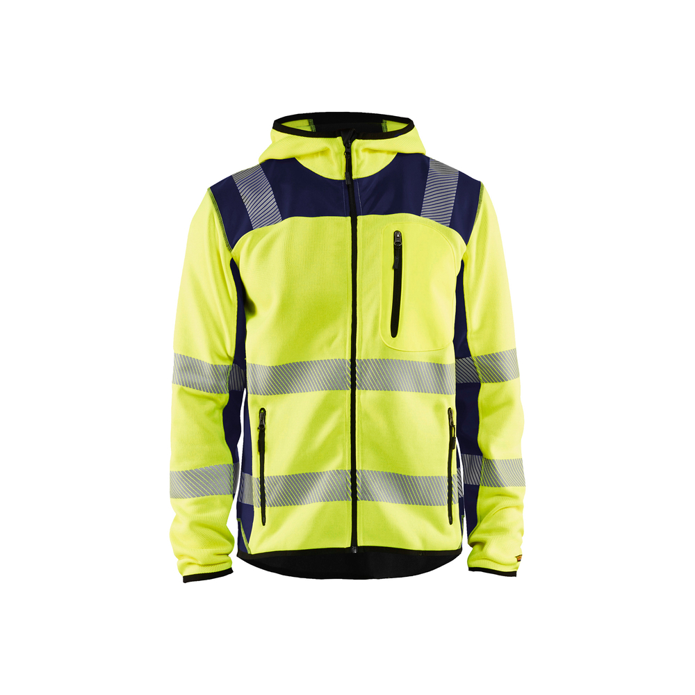 Veste tricotée à capuche haute-visibilité 4923 Jaune fluo/Marine Blaklader - 492321203389