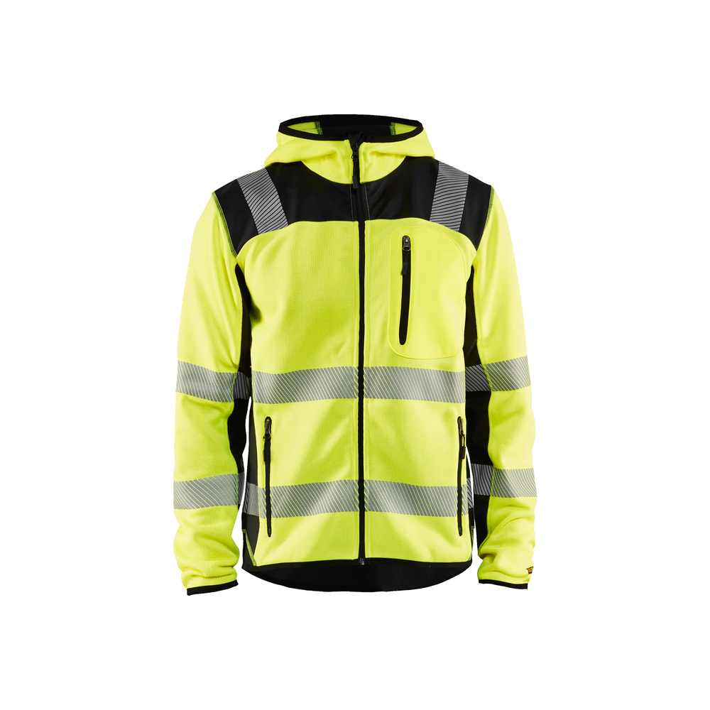 Veste tricotée à capuche haute-visibilité 4923 Jaune fluo/Noir Blaklader - 492321203399
