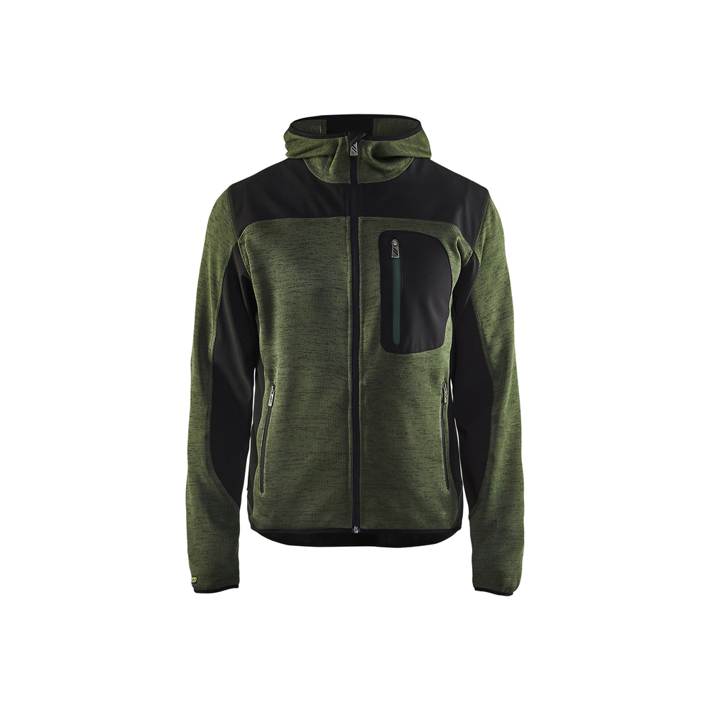 Veste tricotée à capuche 4930 Vert armée/Noir Blaklader - 493021174699