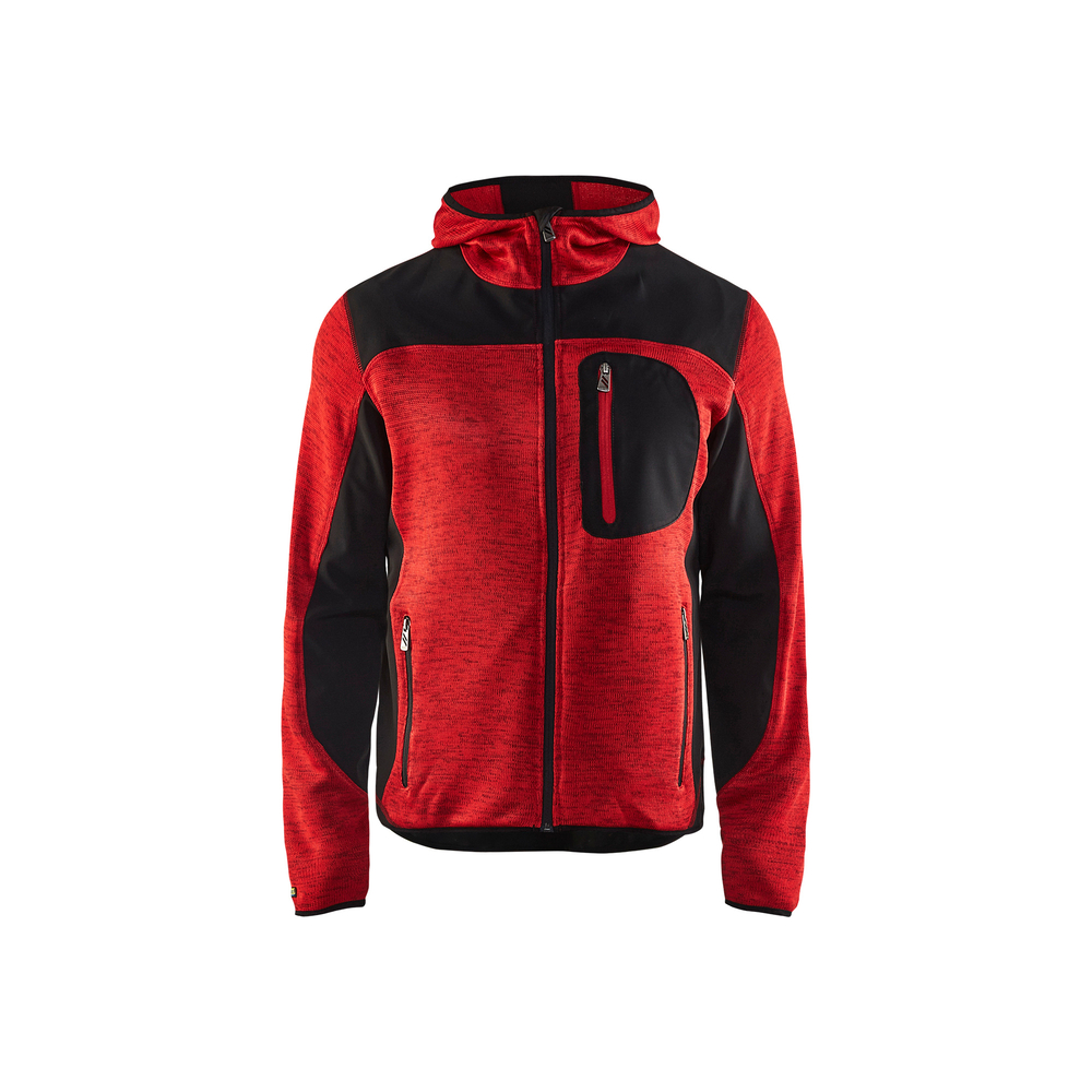 Veste tricotée à capuche 4930 Rouge/Noir Blaklader - 493021175699