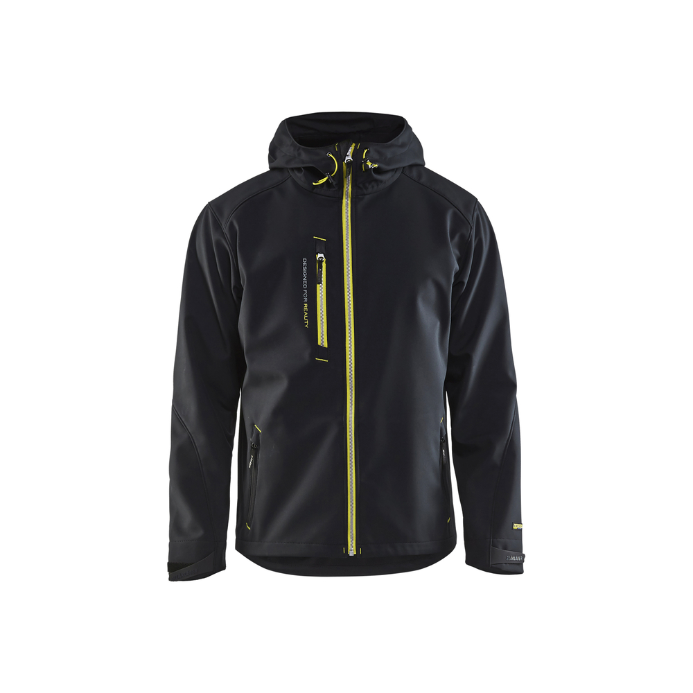 Veste Softshell à capuche 4949 Noir/Jaune fluo Blaklader - 494925179933