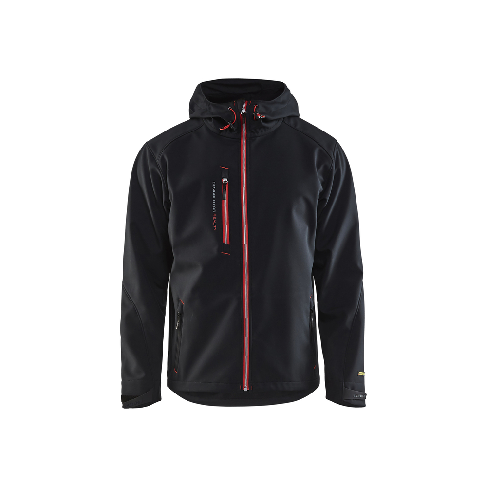 Veste Softshell à capuche 4949 Noir/Rouge Blaklader - 494925179956