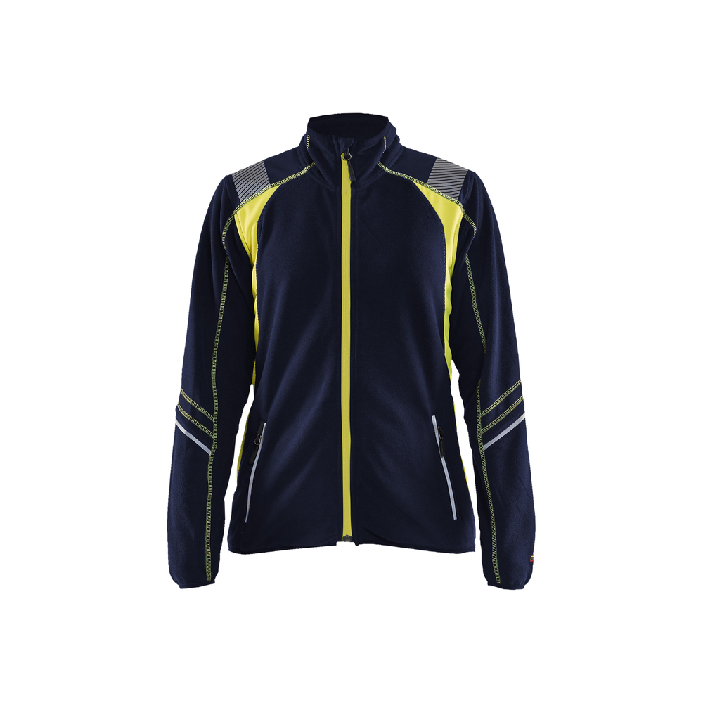 Veste micropolaire détails fluo femme 4973 Marine/Jaune fluo Blaklader - 497310108933