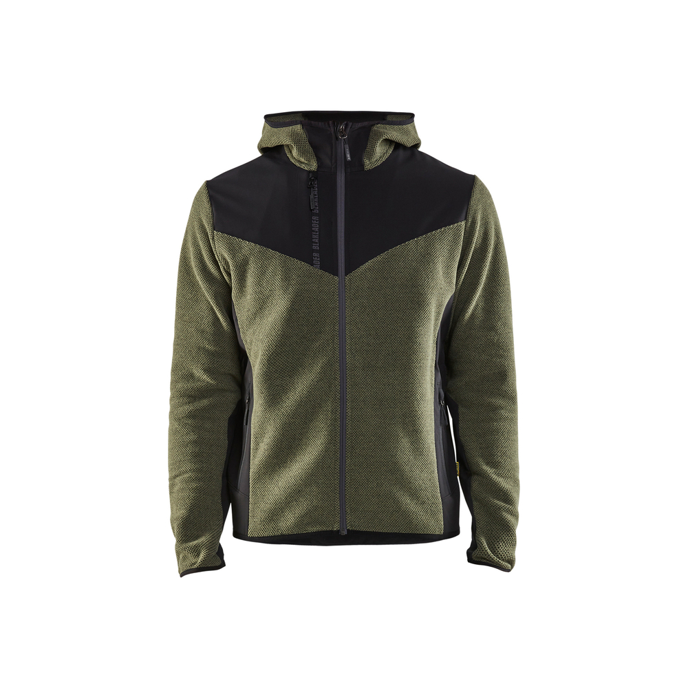 Veste tricotée avec softshell Blåkläder 5940 Vert foncé/Noir Blaklader - 594025364199