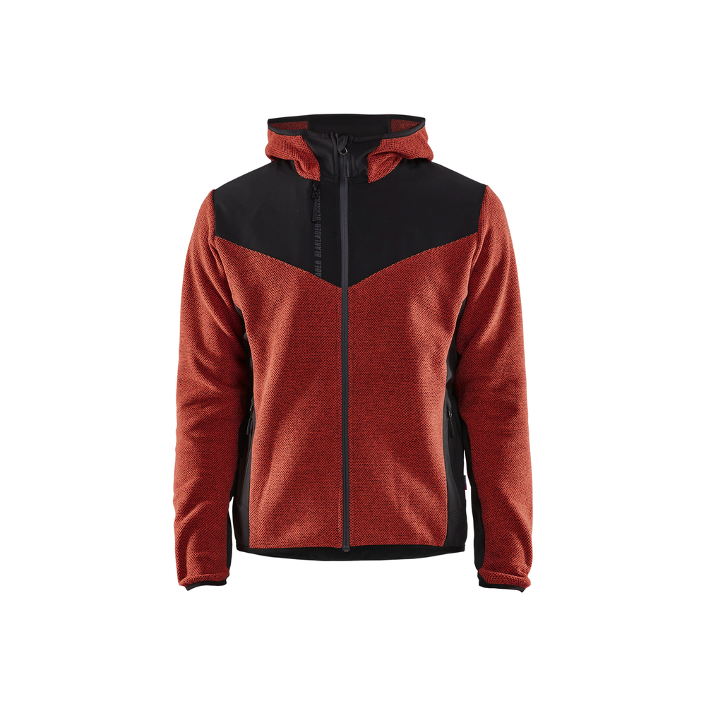 Veste tricotée avec softshell Blåkläder 5940 Rouge brique/Noir Blaklader - 594025365999