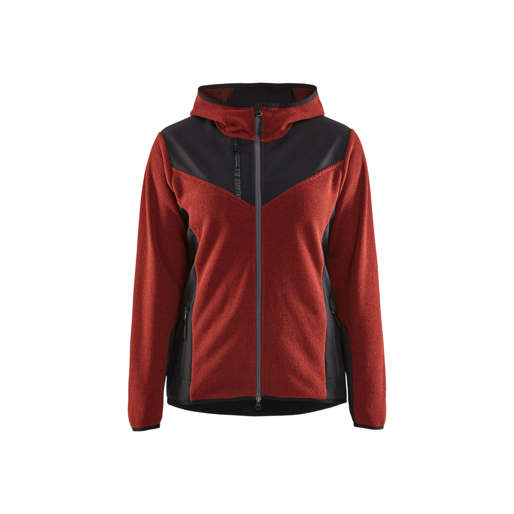 Veste tricotée avec softshell femme 5941 Rouge brique/Noir Blaklader - 594125365999